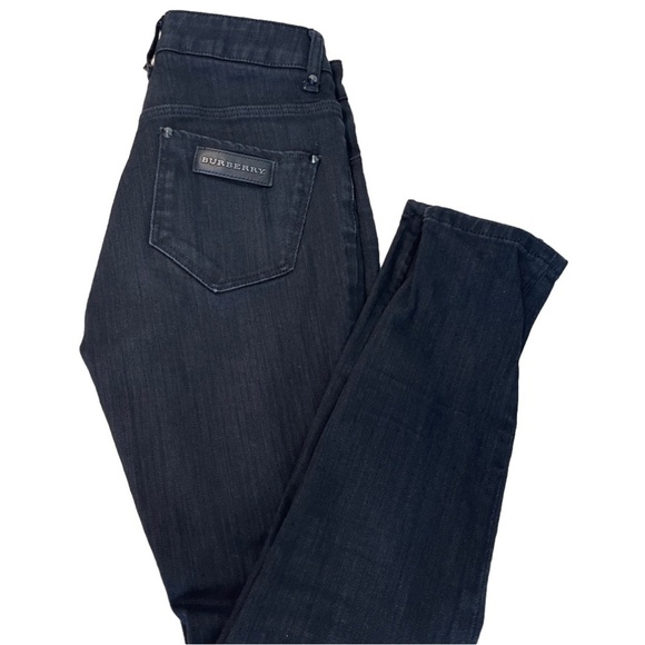 BURBERRY LONDON WOMAN BLACK DENIM WITH STUDDED DETAIL SZ 27 - Picture 3 of 11